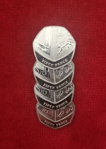EXPANDED UK 50 PENCE PIECE